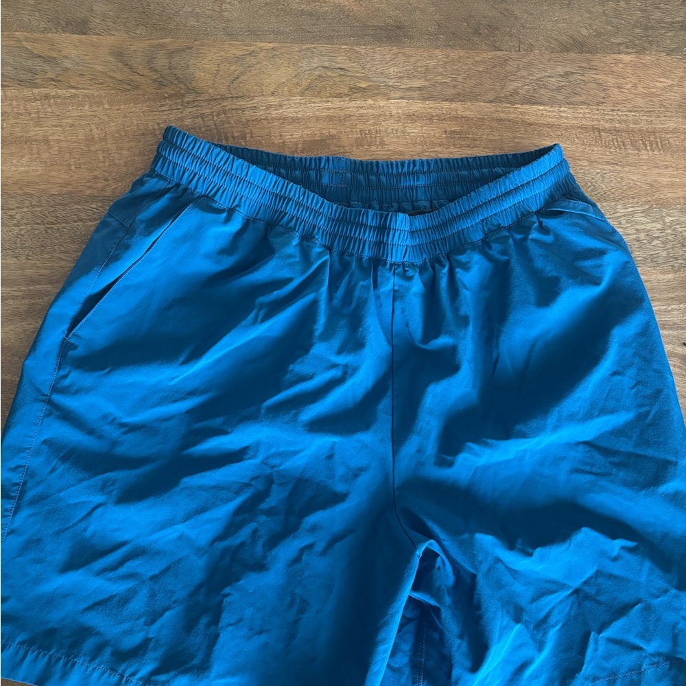 Outdoor Voices Blue Athletic Shorts Lightweight Elastic Waist